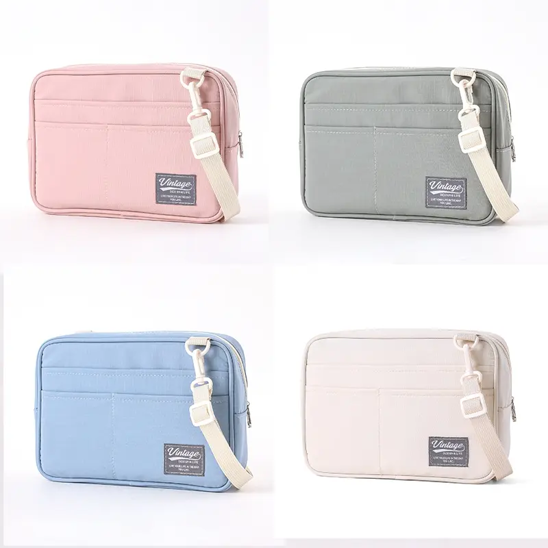 Blue Fruit Simple Style Pencil Case, Pencil Bag, Large Capacity Back Design, Unique Non-Collision School Supplies Storage for Students