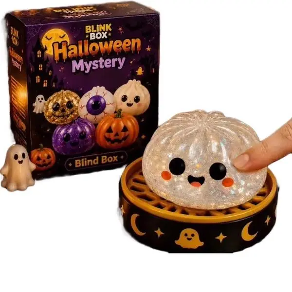 Halloween white ghost style pumpkin with glitter. Dumpling Hot Seller . Available for pre order style Squishies.
