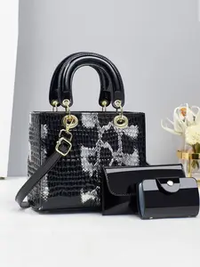 Elegant Women's Mini Crocodile Pattern Handbag Set, Perfect Mother's Day Gift, Fashionable Practical Design, Stylish and Functional