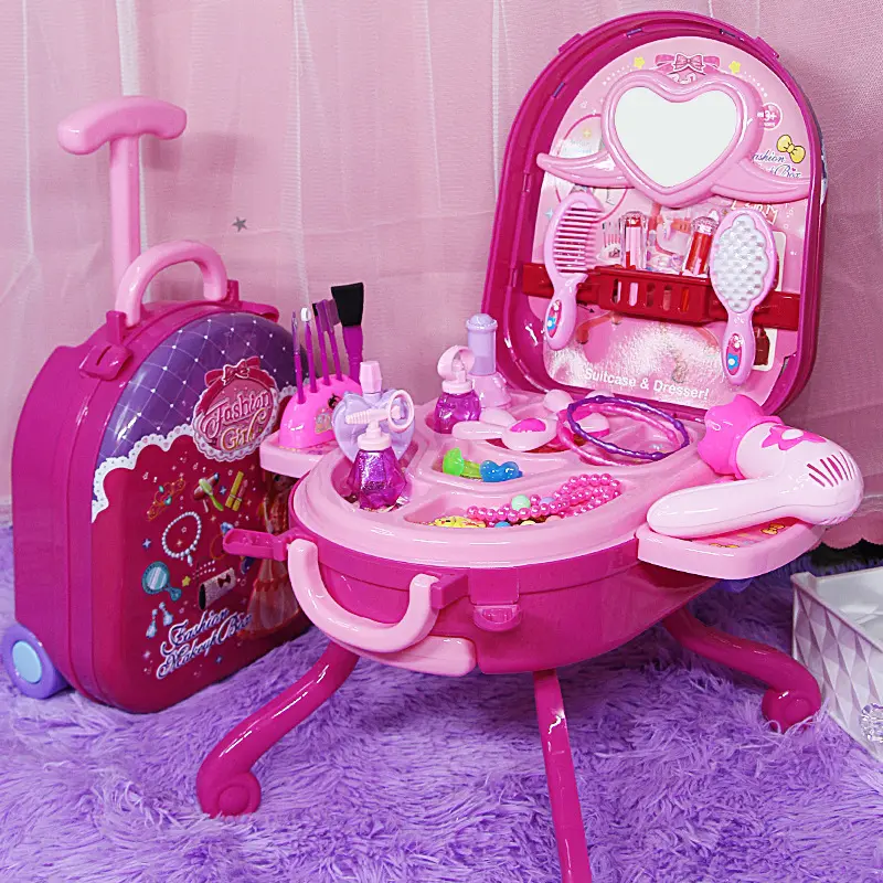 Play House Set Children's Dressing Table Toy Girl Kindergarten Suitcase Birthday Gift Toy