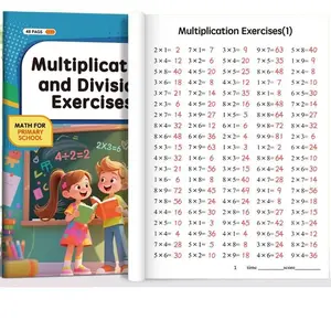 Kindergarten Math Workbook Multiplication and Division Practice Book for Preschoolers to 1st Grade Kids Learning 99 Tables Counting Exercises Early Education Supplies