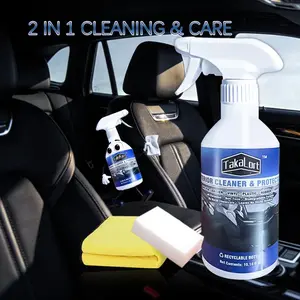 TakaLort Car Interior Cleaner Foam Pack of 1 - Powerful Stain Removal No Rinse Multi Functional for Headliners Seats Ready to Use Directly from Bottle