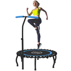 Foldable Trampoline for Adults 40" 48" 50"  Indoor Outdoor Garden Workout Trampoline with Adjustable Height Foldable Mini Trampoline round trampoline Stable Quiet Workout Tranpoline Equipment Exercise Rebound for Aduits Christmas Gift