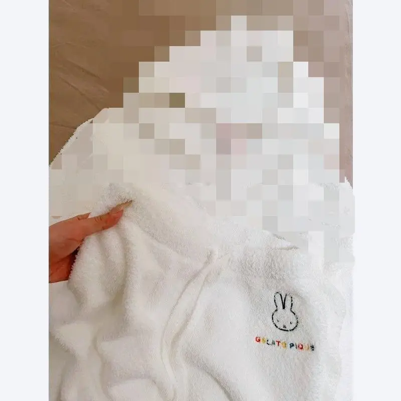 Kawaii  Plush Pajama Shorts Cloud-Soft Fleece Short for Women Cozy Indoor Loungewear Cute Cartoon Bunny Statement Apparel