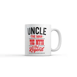 Uncle The Man The Myth The Legend Mug Funny Sarcastic Graphic Novelty Coffee Cup - 11oz Funny Coffee Mugs Ceramic Printed Drinkware Cup