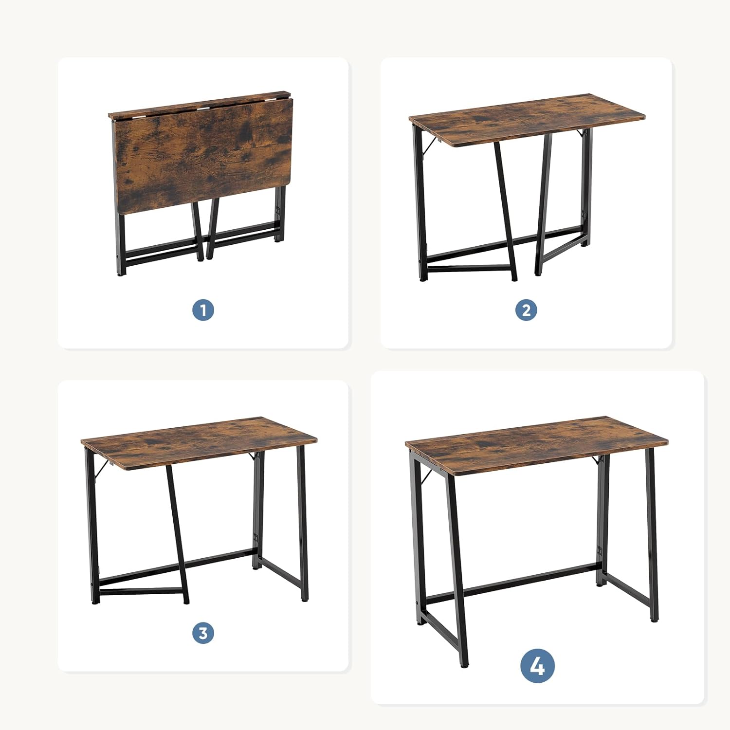 Small Space Folding Desk 31.5 Inch, Compact Foldable Computer Table, Narrow Home Office Workstation for Apartment, Dorm & Bedroom Small Space Folding Desk 31.5 Inch, Compact Foldable Computer Table, Narrow Home Office Workstation for Apartment, Dorm & Bedroom