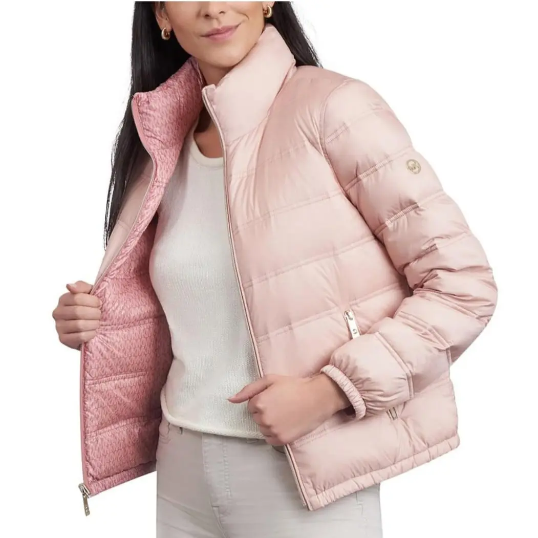 Women's Packable Down Puffer Coat Lightweight Casual High Neck Outerwear Basic Jacket