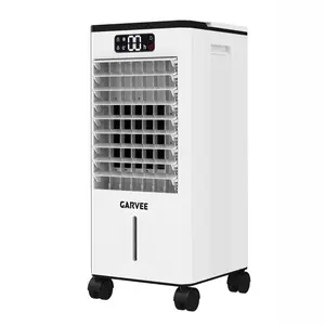 Garvee Evaporative Air Cooler, 7L (1.84Gal) Portable Cooler Fan with TOUCH SCREEN & Remote Control, 3 Speeds & 3 Modes, LED Display, Ice Packs & Casters Included, for Bedroom, Office, Home