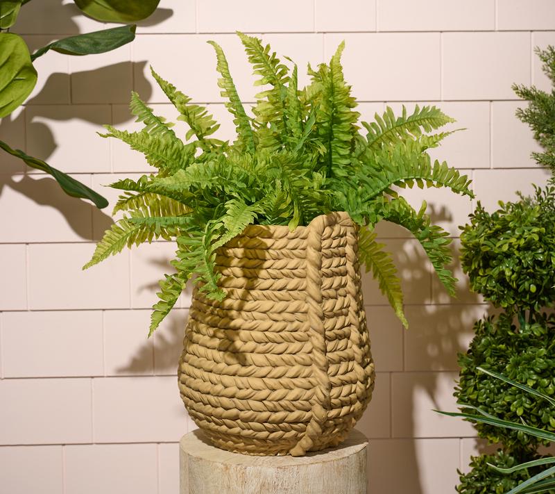 17" Decorative Indoor/Outdoor Basket-Style Planter by Kim Gravel