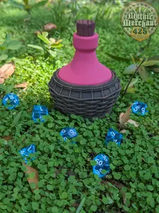 Halfling Hobbit Potion Bottle 3D Printed Dice Jail | Dice Vault | Mythic Mugs Collection by Ars Moriendi 3D- Embrace Whimsical Charm!