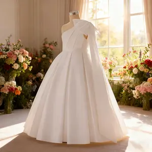 618 Sky blue princess dress with big bow design high-end dress for girls birthday gift suitable for birthday party dance