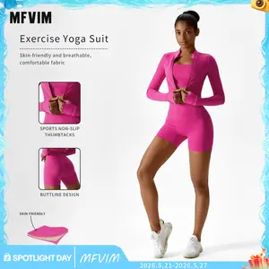 Women's Three-Piece Solid Criss-Cross Crop Tank Top High Waist Leggings & Zip Up Crop Jacket Tracksuits Set for Yoga Gym Workout Running Athletic Wear Breathable Activewear