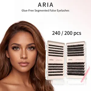 Glue-Free Pre-Cut Individual Eyelash Extensions - DIY Cosmetic Makeup Product, Mini Portable Purse Pack for On-the-Go Touch-Ups,No Glue Needed, Comfortable Reusable for Daily Makeup & Party (Sports & Outdoor Fan Shop Gaming Accessory)