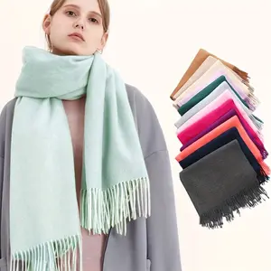 1pc Bohemian Style Soft Warm Tassel Scarf - Solid Color Unisex Shawl for Women & Men, Windproof Winter Accessory for Casual Outings, Gift-Ready in Multiple Colors, Elegant Fringe Detail, Quality Craftsmanship