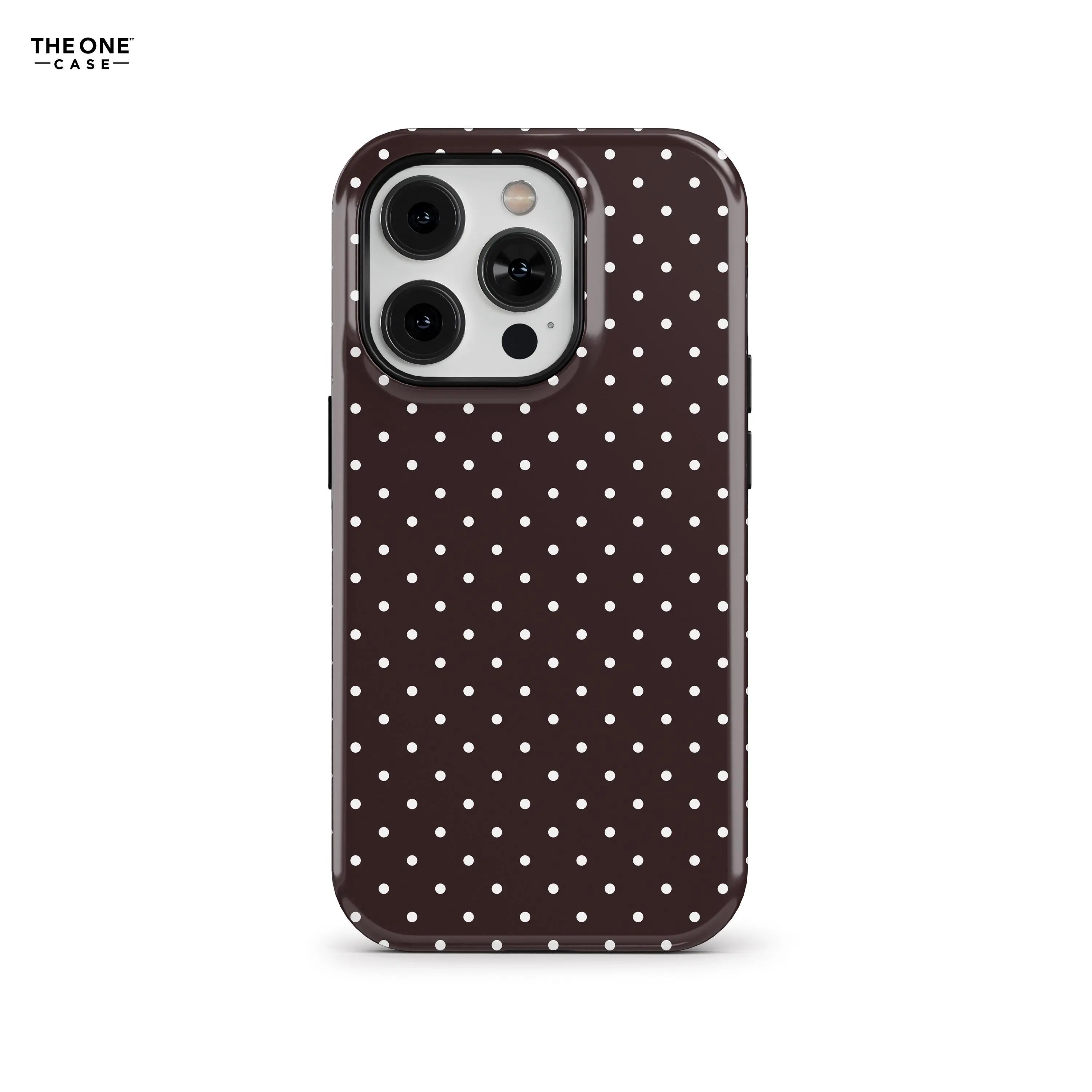 [New Arrivals]Dark Chocolate Brown Polka Dots Phone Case for iphone 17 promax case air 16 plus 15 promax 14 pro 13max 12 11 Samsung S25 EDGE S24 S23 S22 S21 NOTE 20 Ultra Fe A71 A56 A36 Protection Smartphone, Google Pixel