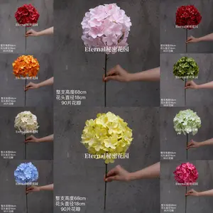 Artificial Hydrangea 90 Pieces Large Hydrangea Lollipop Flower Wall Arrangement Road Guide Wedding Hall Flower Material Wedding Celebration Decor Decorative Fruit Plants