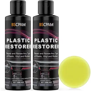 Plastic Restorer - Black Plastic Trim Restorer for Cars, Quick Restore for Plastic, Rubber & Vinyl, Ceramic Coated Formula, Removes Scratches, Restore Shines & Protects, UV Protection