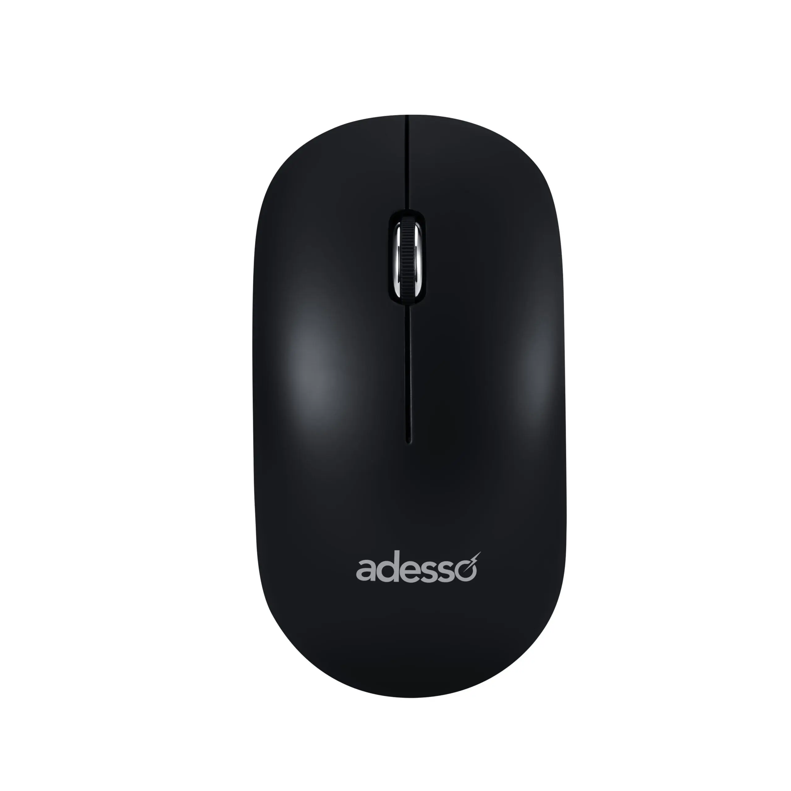 Adesso Wireless 2.4GHz Optical Desktop Mouse - Ambidextrous Black Pointing Device for PC, Model IMOUSEM80