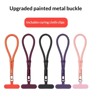 Metal phone lanyard, 360° rotating and adjustable anti-theft wristband, available in five colors. Smartphone Cellphone