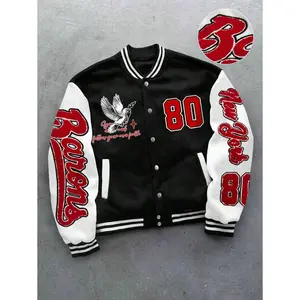Men's Letter Print Long Sleeve Single-Breasted Casual Baseball Jacket Y2k Men Shirt Varsity Jackets Varsity Jackets For Men