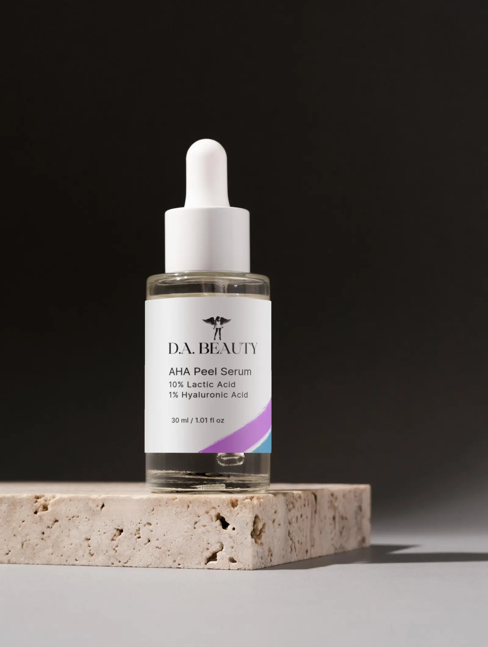 Donny's Angel Beauty AHA Peel Serum with 10% Lactic Acid & 1% Hyaluronic Acid for Radiant Skin Repair & Pigmentation Reduction 30ml