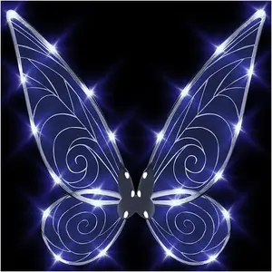 Light up Fairy Wings for Adults,LED Butterfly Wings for Girls Women,Halloween Costume Dress Up,Gifts for Kids