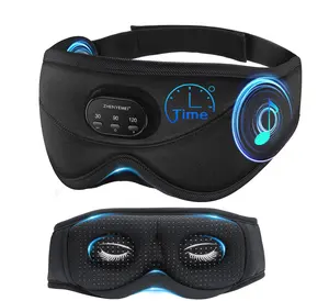 Smart Timing Bluetooth Sleep Mask – Total Blackout, 3D Contoured, Auto Off, No Ear Pressure, Side Sleeper Friendly. Perfect for Travel, Sleep & Gifting.