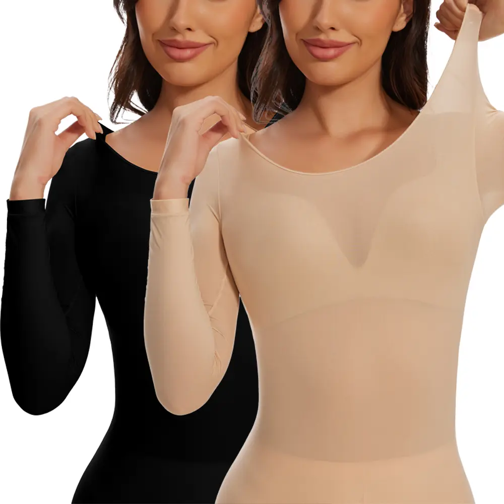 Women's Thermal Base Layer Top, Silky Smooth Long Sleeve with Stretchy Nylon Spandex Fabric for Layering, Casual, Fit, Basic, Comfortable