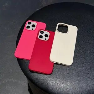 Solid Color Phone Case, 3 Counts Anti-drop Cellphone Protective Case, Shockproof Mobile Phone Cover for iPhone 11 12 13 14 15 16 Pro Max