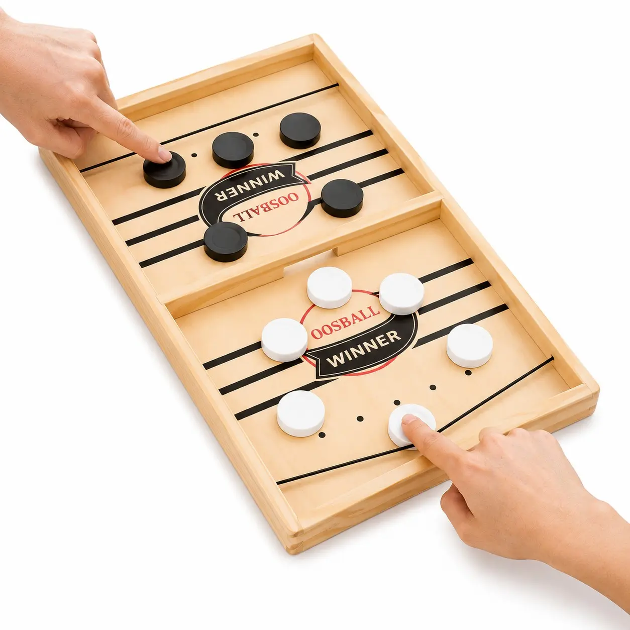 Wooden Slingshot Board Game | Fast Sling Puck & Table Hockey Toy | Fun Interactive Board Games For Family Night Gift for Kids & Adults