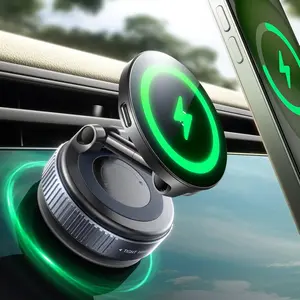 2026 Upgraded for  MagSafe  Mount Charger,15W     Charger with Stronger  & Suction, Hands-Free Phone Holder for  17/16/15/14/13/12 Pro Max