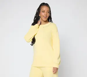 Peace Love World French Terry with Crochet Sweatshirt