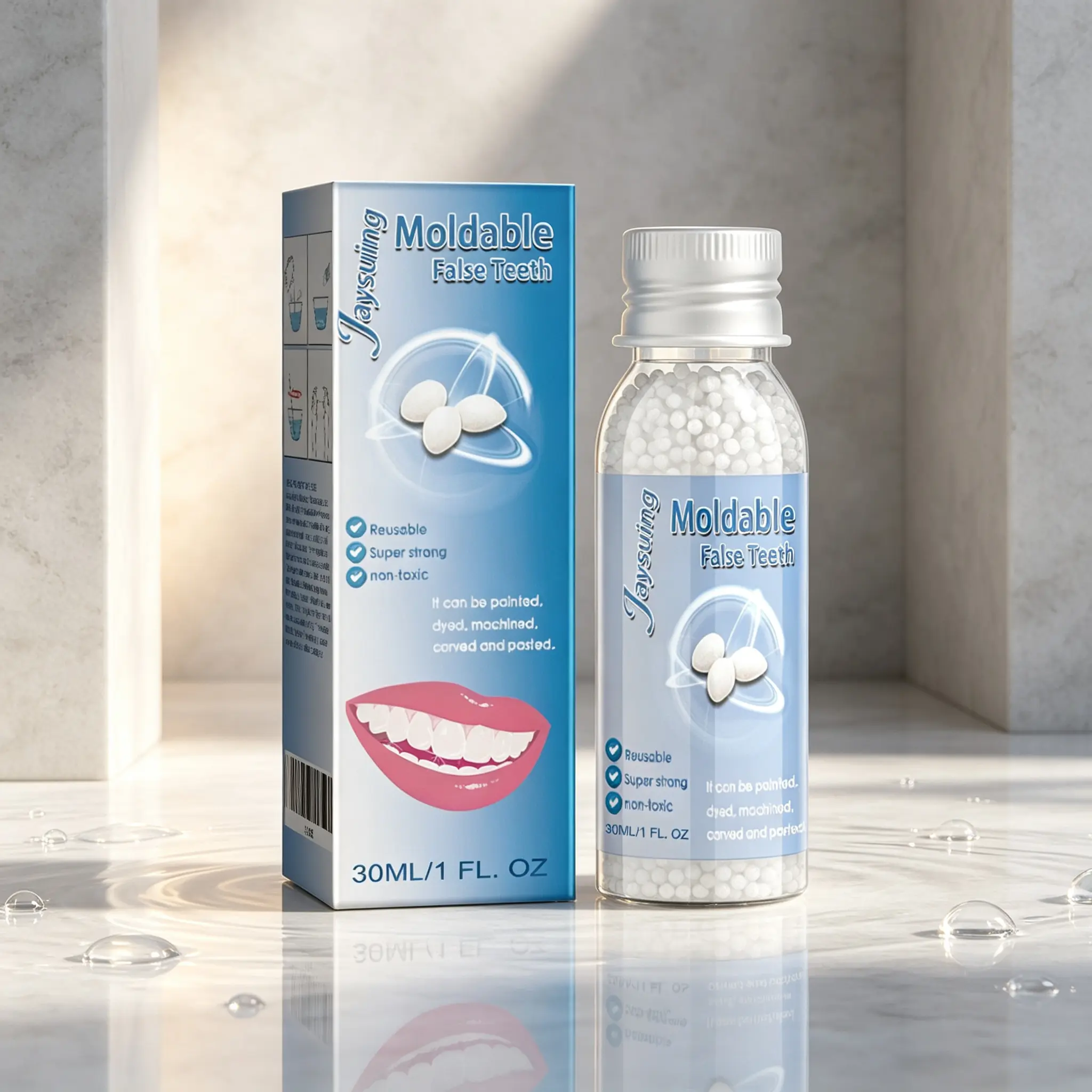 Moldable Teeth for Crafts – Reusable Non-Toxic Modeling Compound, Paintable & Carvable for DIY Projects 30ml