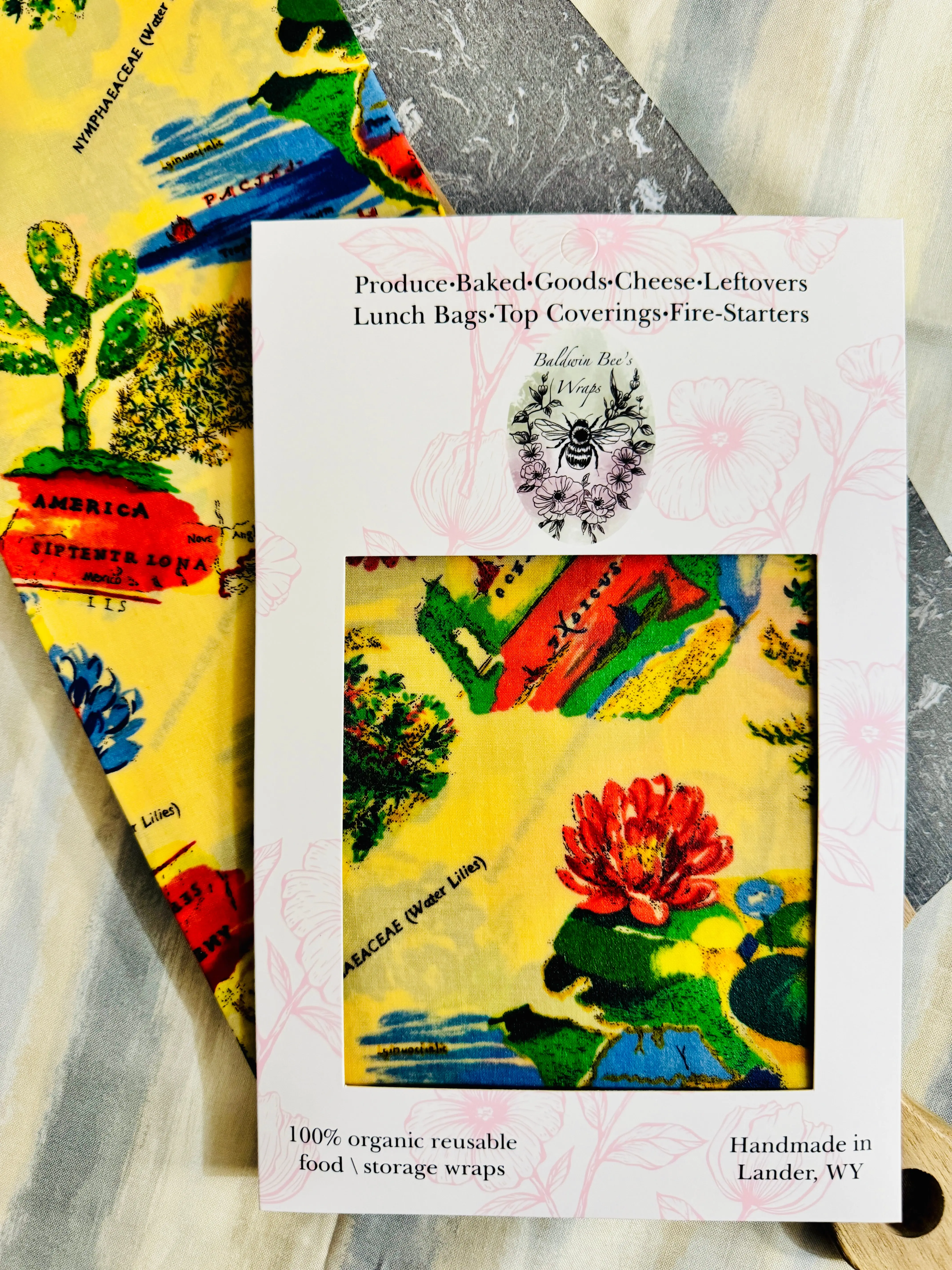 Jumbo Beeswax Bread Wrap - Reusable Bread Storage Wrap for Homemade Bread, Sourdough & Artisan Loaves (South Pacific)