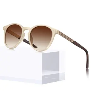 CARFIA Retro Acetate Round Womens Sunglasses Polarized UV Protection, Small Face Frame Vintage Circle Shades