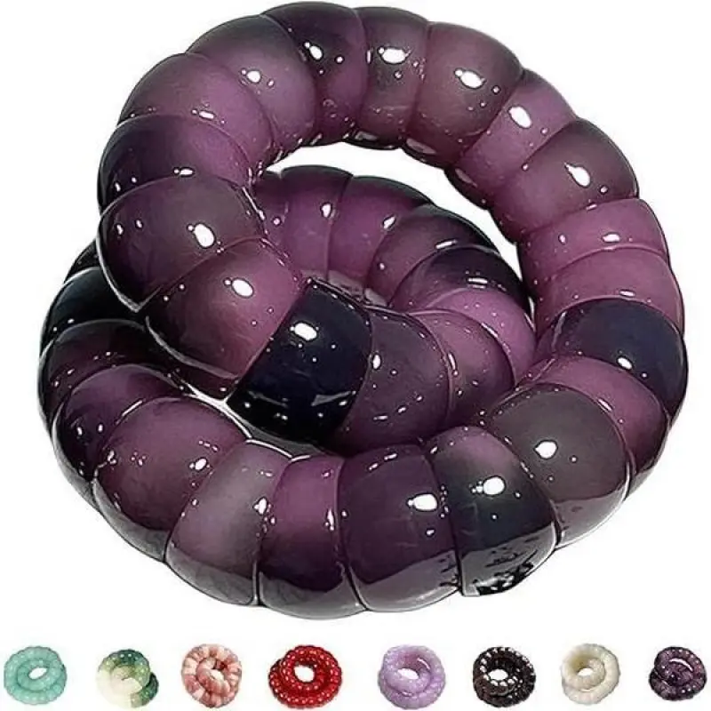 Natural Bodhi Seeds Beaded Bracelets, Zen Fidget Stretch Bracelet Alleviate Anxiety Stress, Protection Healing Bodhi Bracelet with Gift Box for Women Men charm  bracelet