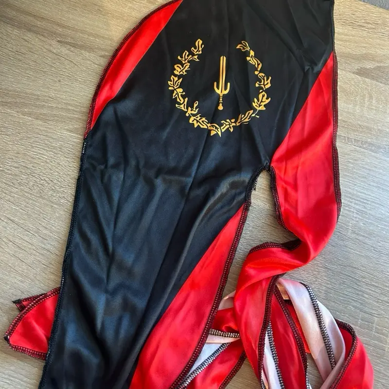 Black American heritage durag silky satin