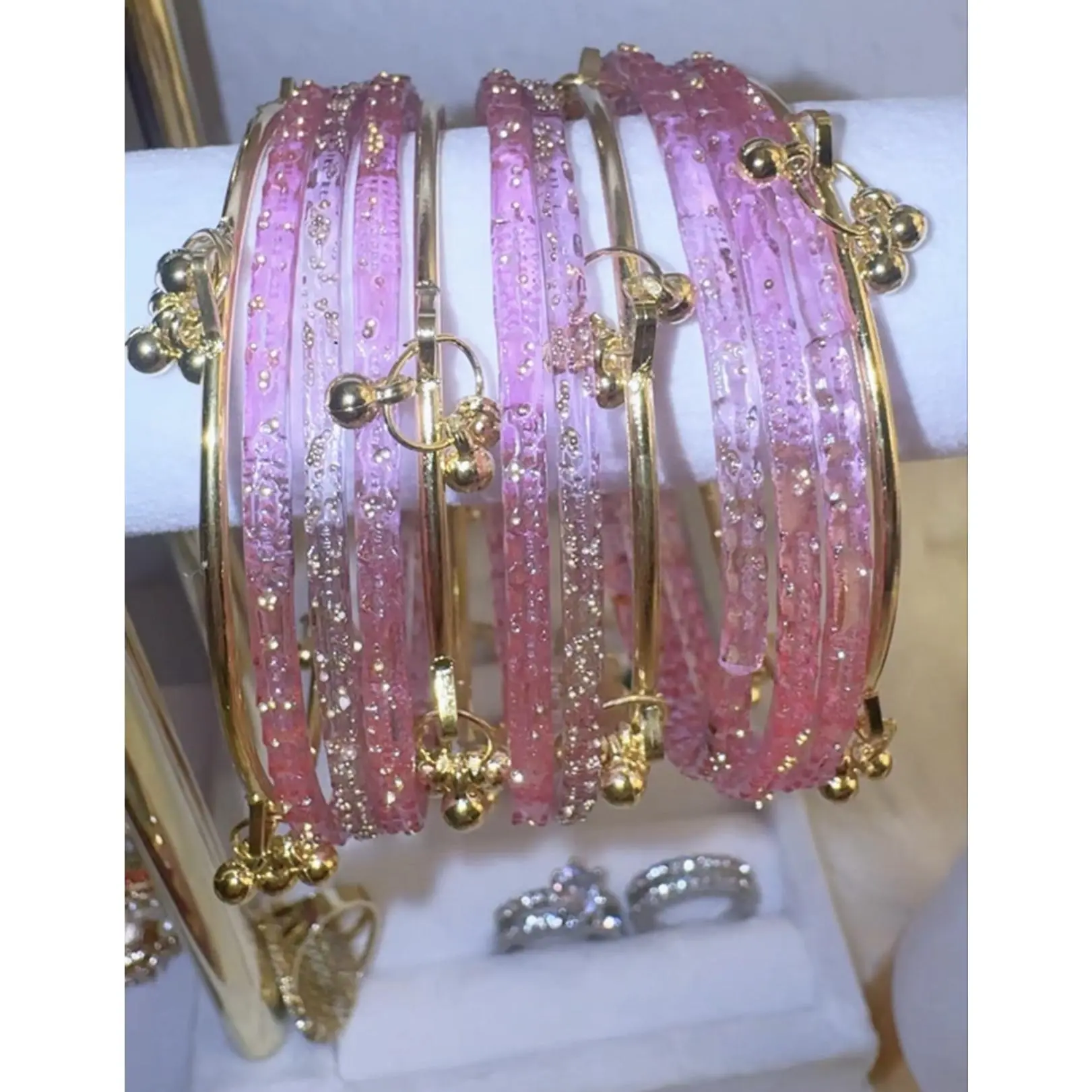 Light Pink Kashmir Bangles for Women - Elegant and Stylish Accessory