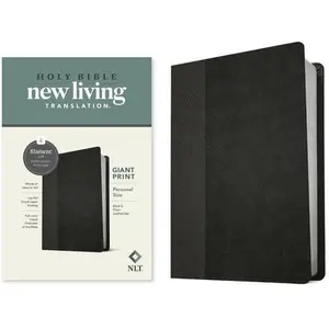 NLT Personal Size Giant Print Bible, Filament Enabled Edition (Red Letter, Leatherlike, Black/Onyx) by Tyndale