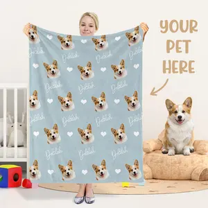 Custom Pet Blanket Custom Dog Photo Blanket With Name Custom Dog Blanket Pet Photo Blanket Dog Dad Gifts Pet Lover Gifts