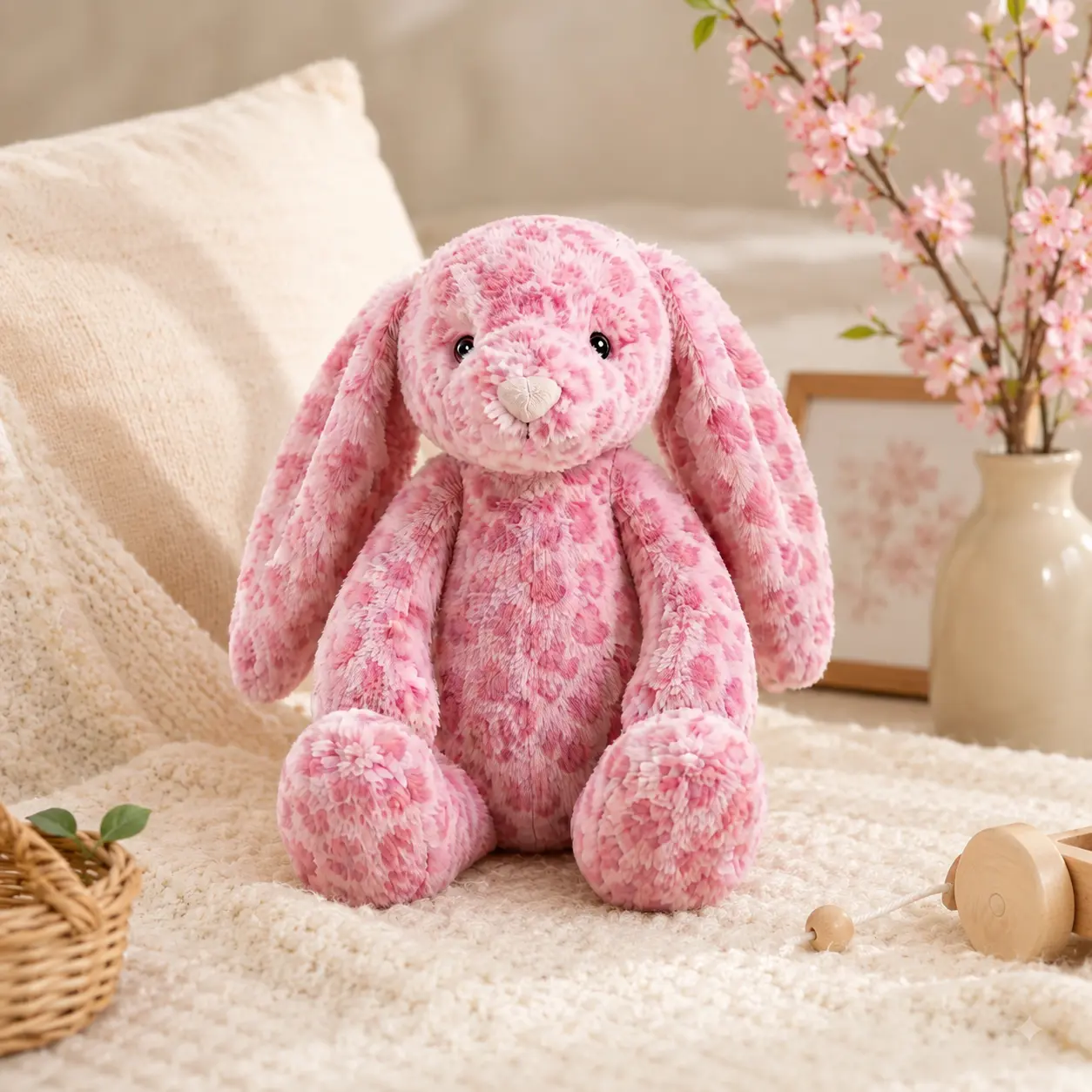 Jellycat Pink Leopard Bunny Plush