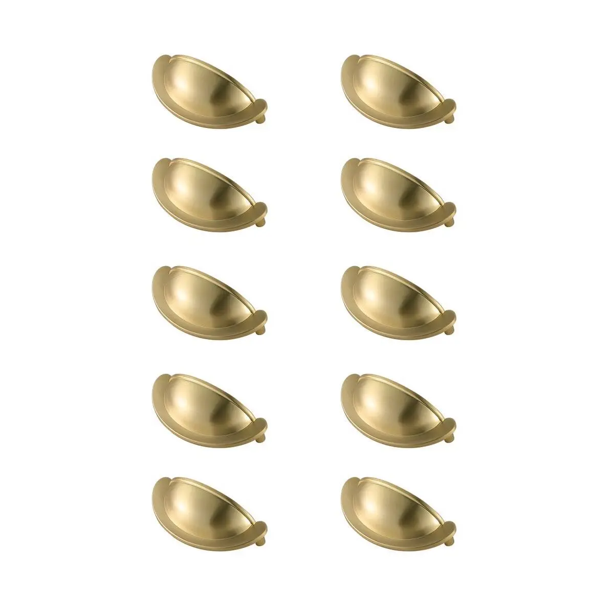 212 MAIN Modern Claude Multipack Metal Cup Bar Pulls with Knobs, 2.75 in. Center-to-Center, Brushed Gold, Pack of 10