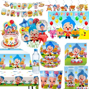 Circus theme Birthday Decorations Clown Disposable Tableware Tablecloth Plate Cup Napkin Banner Baby Shower Circus party favors