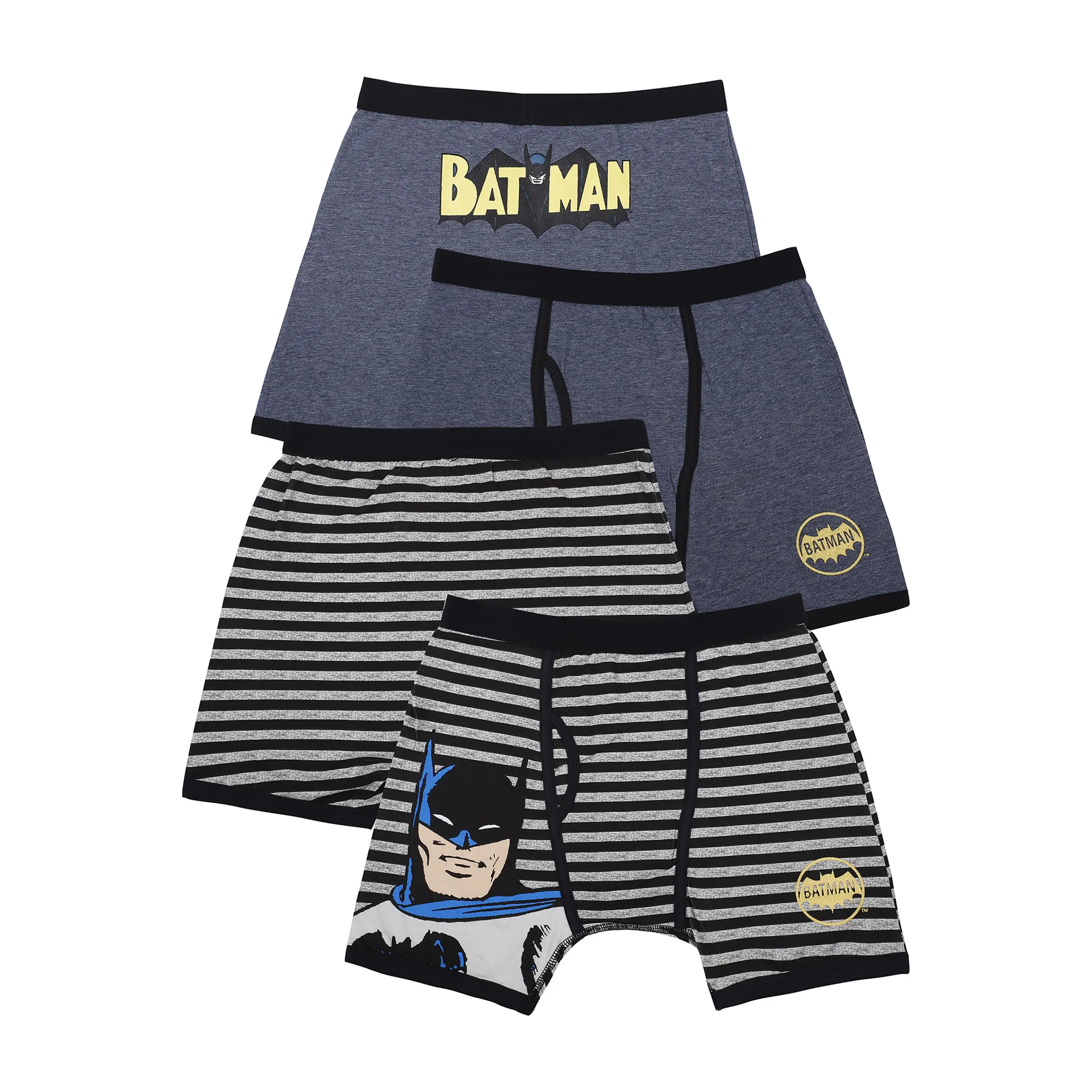 DC Comics Boys Batman Justice League Vintage Boxer Brief Underwear Pack of 2, Multi, 10