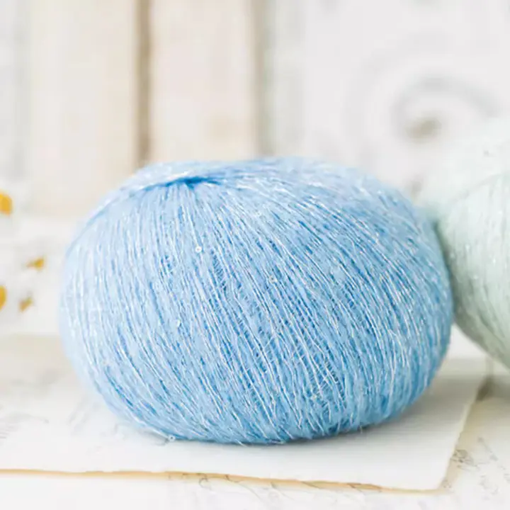 Sequin Yarn 2Packs from Susan's Family, Knitting Acrylic Yarn, Mahai Sequin Thread, 50g/437yds Each for DIY Knitting & Crochet (Toys & Hobbies), Knitting Yarn Diy Knitting Supplies Handmade Knitting
