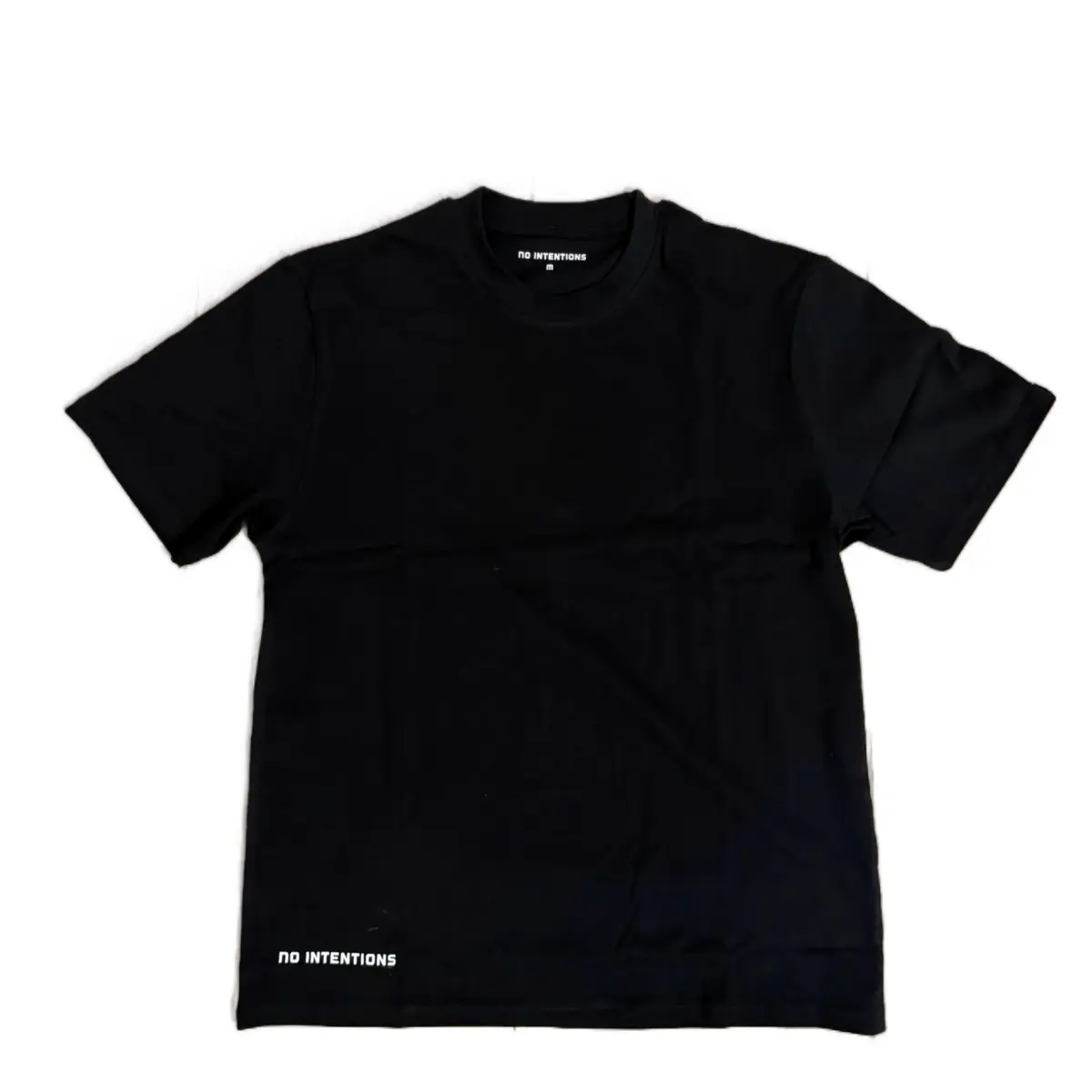 Men's Black T-Shirt - No Intentions of Following, 100% Cotton, Screenprint Design, Wolfen Tag