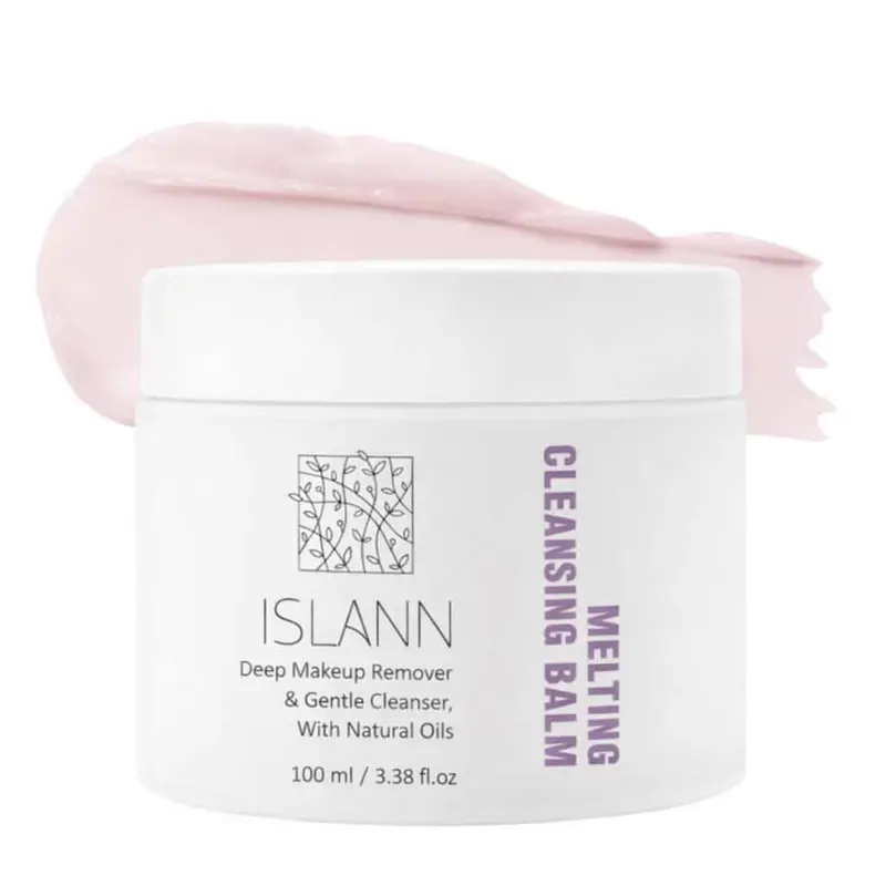 ISLANN Melting Cleansing Balm 3.4fl.oz/100ml - Clean Balm, Gentle Makeup Remover, Face Cleanser, Oil Based Cleanser, Natural Skincare with Botanical Aroma Oil, Vegan, For All Skin Types