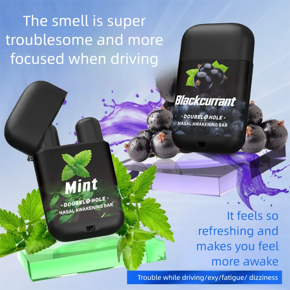 2-Pack Double Hole Nasal Inhaler Stick - Mint, Watermelon & Blackcurrant Essential  Oils - Refreshing Aromatherapy Energy Bar for Focus, Driving & Study  (Portable Pocket Size) nose - TikTok Shop