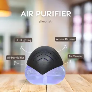 Air Purifiers with LED Lights for Bedroom, Humidifier Room Appliances, Water Filter Air Purifier for Home, Aroma Diffuser with LED Lights