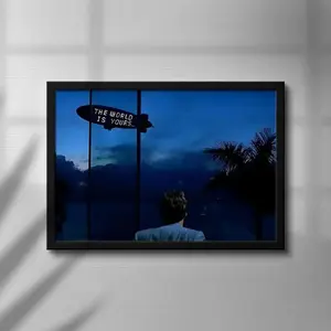 Scarface The World Is Yours Poster, Tony Montana Wall Art, Home Decor
